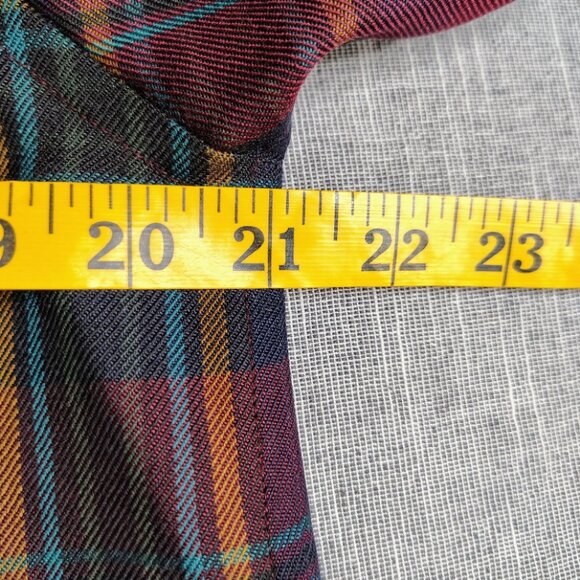 LAUREN Ralph Lauren Shirt Jacket Womens Medium Worsted Wool Front Zip Plaid Camp - Picture 9 of 11